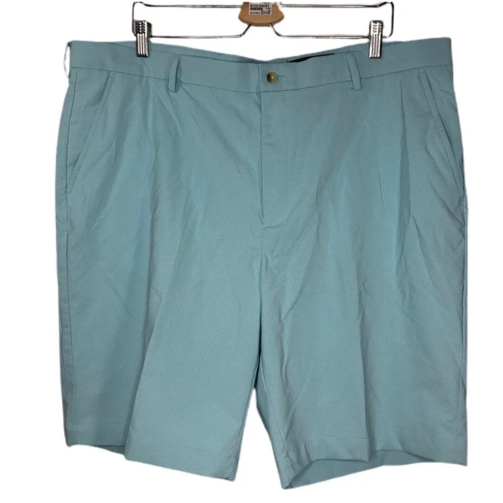Greg Norman Polyester Stretch Aqua Golf Shorts
